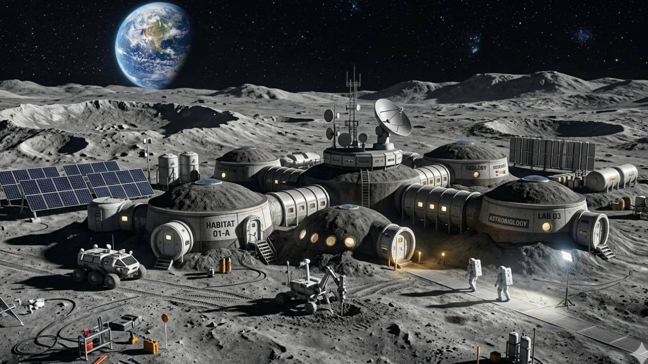 Así sería la base que la Nasa quiere construir en la Luna: tres fases, energía nuclear y vida permanente desde 2032