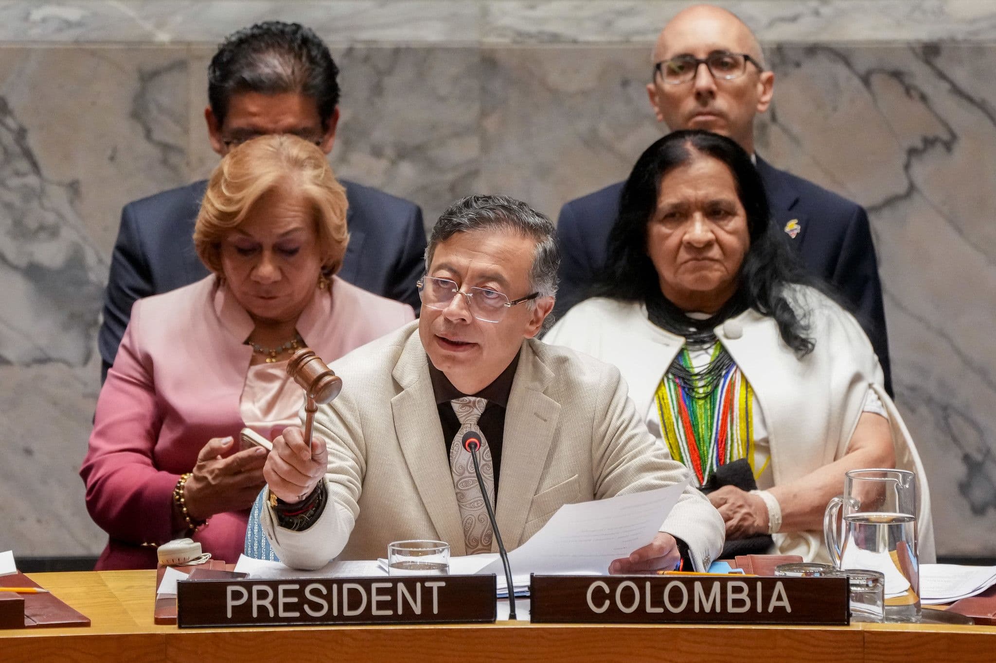 La inteligencia artificial, la migración y la crisis climática marcaron el discurso de Petro en la ONU. Créditos: Colprensa