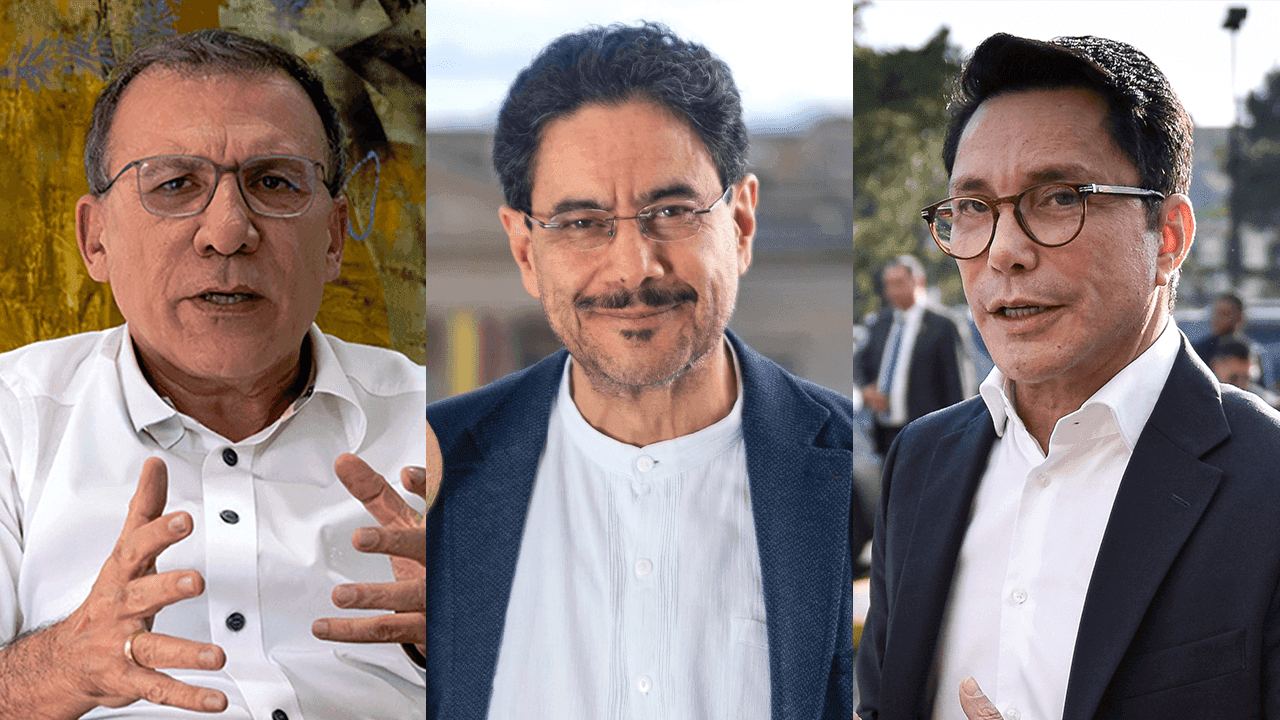 Roy Barreras, Iván Cepeda y Carlos Caicedo | Crédito: Pablo David - CAMBIO / Nelson Cárdenas / Colprensa