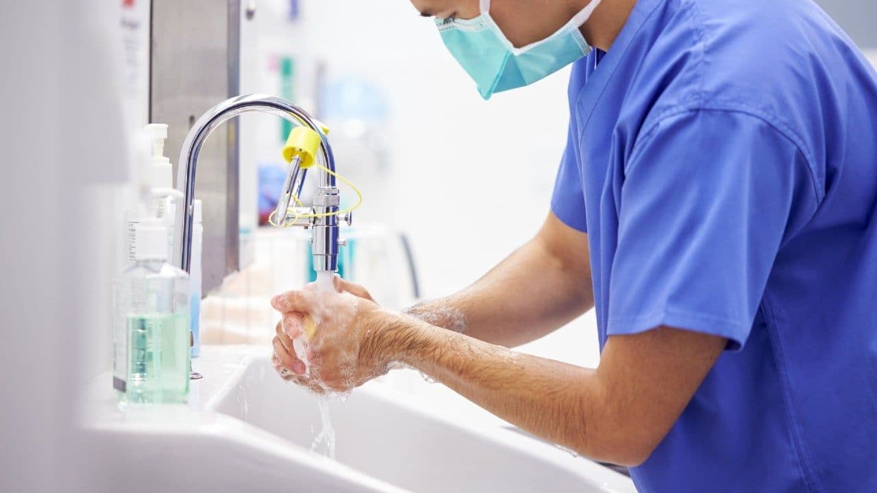 lavado de manos, personal médico