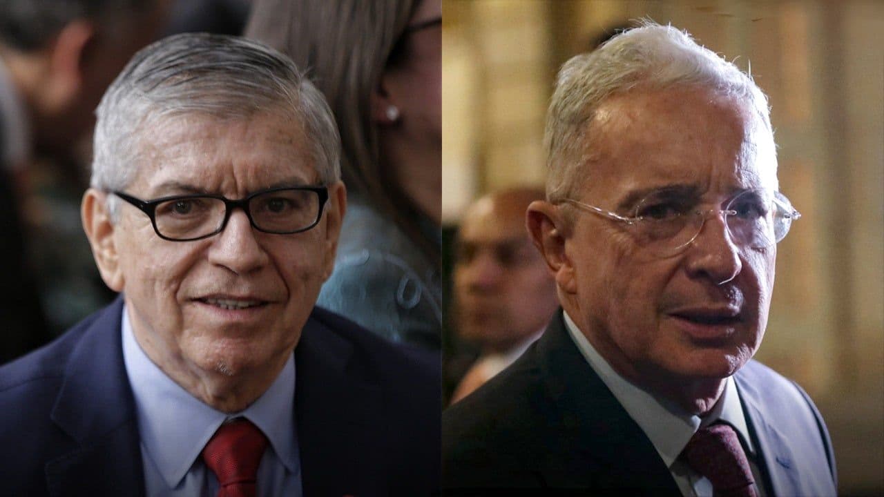 César Gaviria Trujillo y Álvaro Uribe Vélez, expresidentes