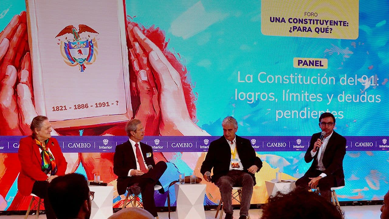 Clara López, Juan Carlos Esguerra, Iván Marulanda y Rainiero Patiño, de CAMBIO.
