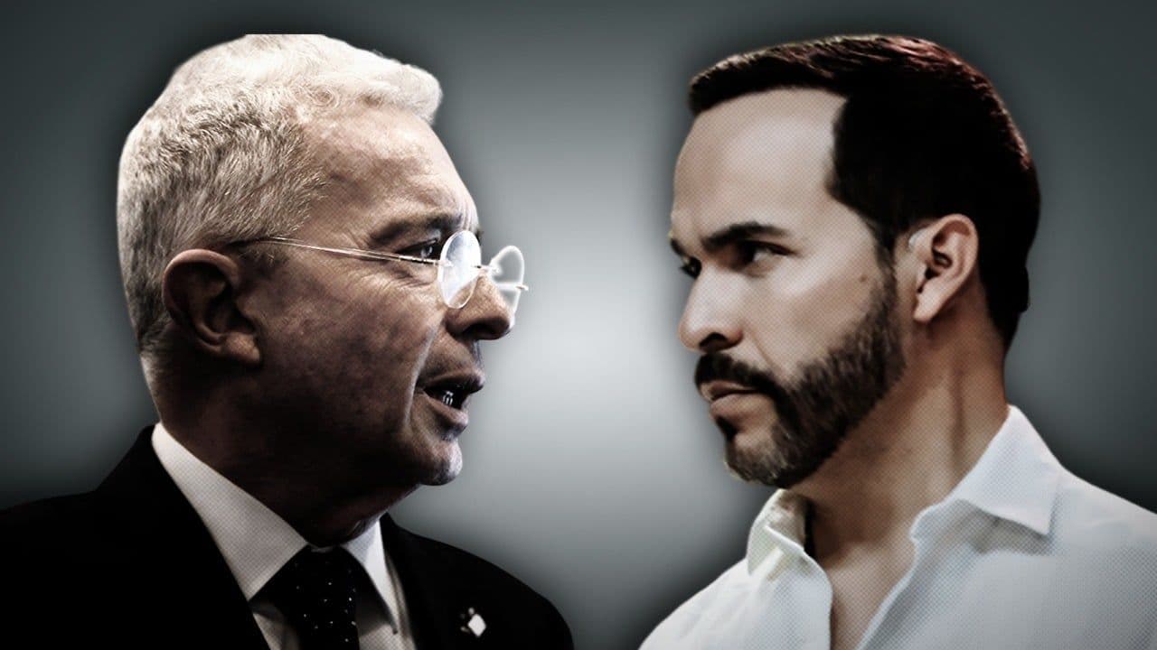 El expresidente Álvaro Uribe Vélez y el candidato ultra Abelardo de la Espriella. Fotoilustración: Yamith Mariño - CAMBIO