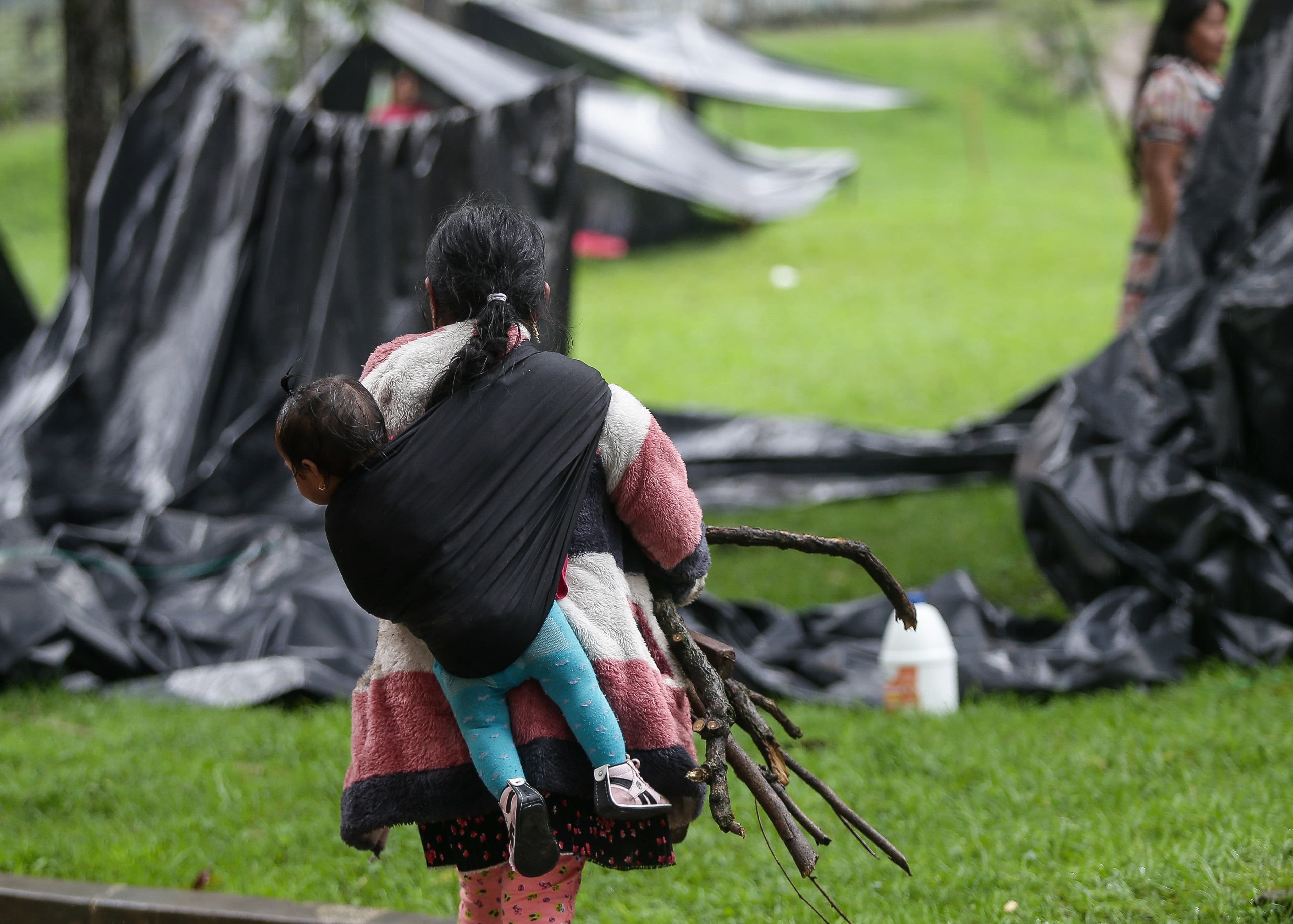 Protestas de la comunidad Emberá Katío en Bogotá