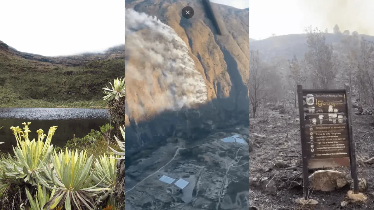 Cuatro días de incendios en Villa de Leyva: el fuego amenaza el Santuario de Iguaque