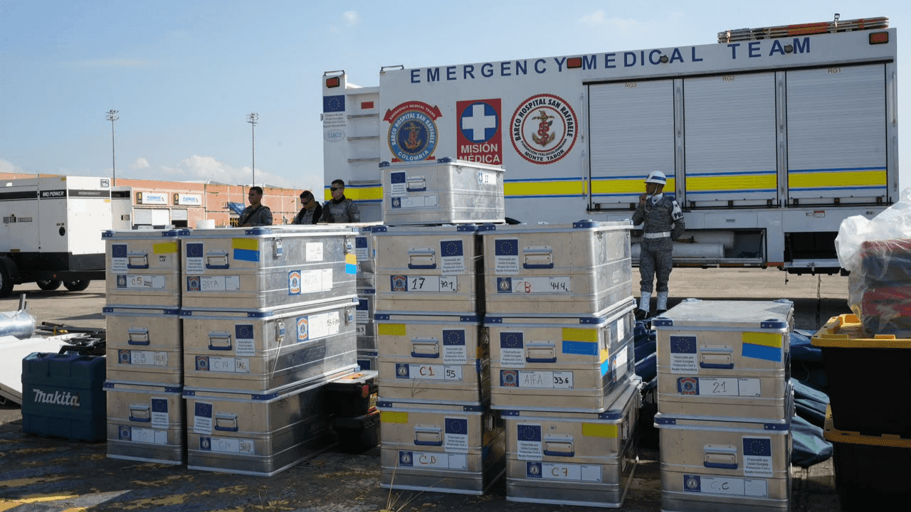 El hospital de campaña que Colombia envió a Venezuela para atender a los damnificados por los terremotos El hospital de campaña que Colombia envió a Venezuela para atender a los damnificados por los terremotos