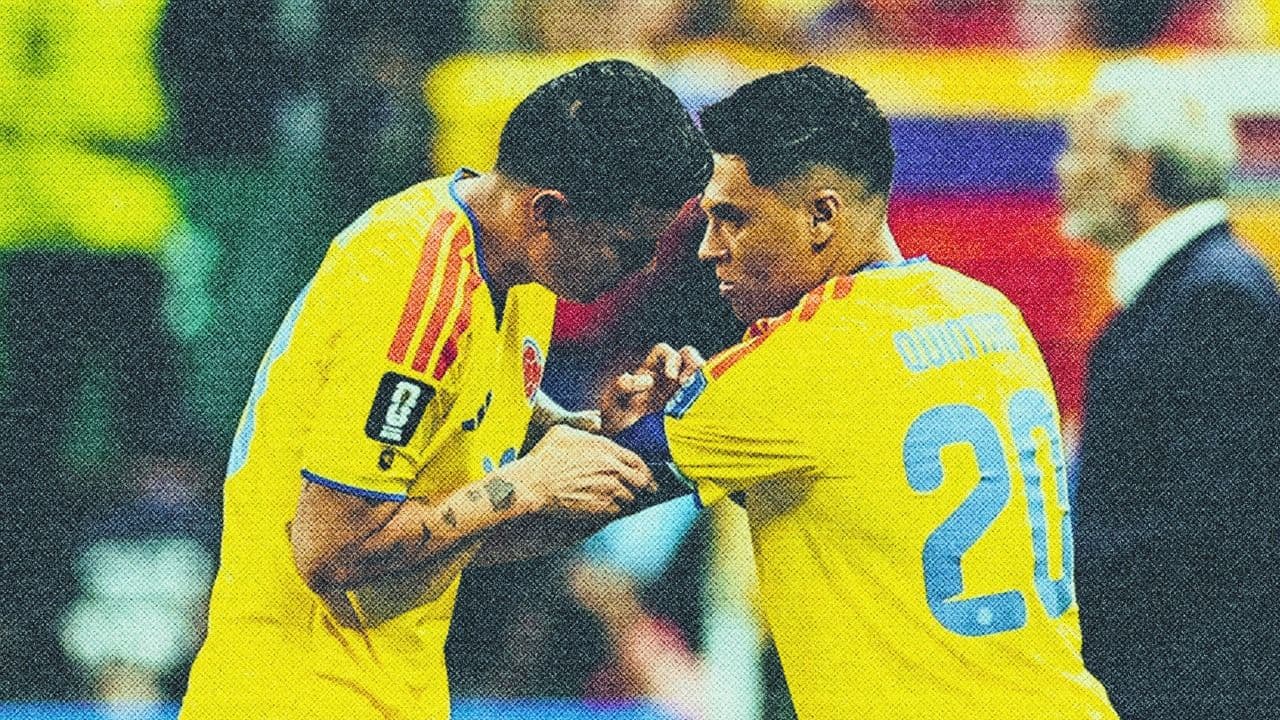 James Rodríguez y Juan Fernando Quintero. Colombia vs. Congo, Mundial 2026. James Rodríguez y Juan Fernando Quintero. Colombia vs. Congo, Mundial 2026.