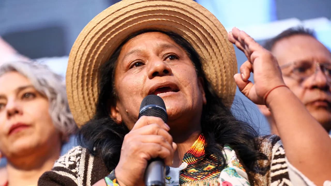 Las declaraciones de Aída Quilcué sobre las universidades y la clase política tradicional desataron debate en plena recta final de las elecciones presidenciales. Las declaraciones de Aída Quilcué sobre las universidades y la clase política tradicional desataron debate en plena recta final de las elecciones presidenciales.