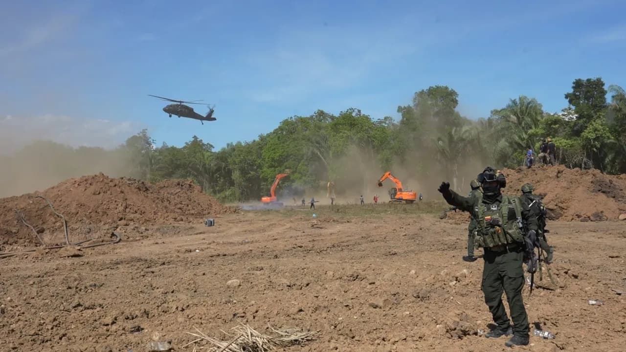 La operación Green Shield II, reunió a seis países para defender los recursos naturales y combatir los delitos ambientales. Foto: Policía Nacional. La operación Green Shield II, reunió a seis países para defender los recursos naturales y combatir los delitos ambientales. Foto: Policía Nacional.