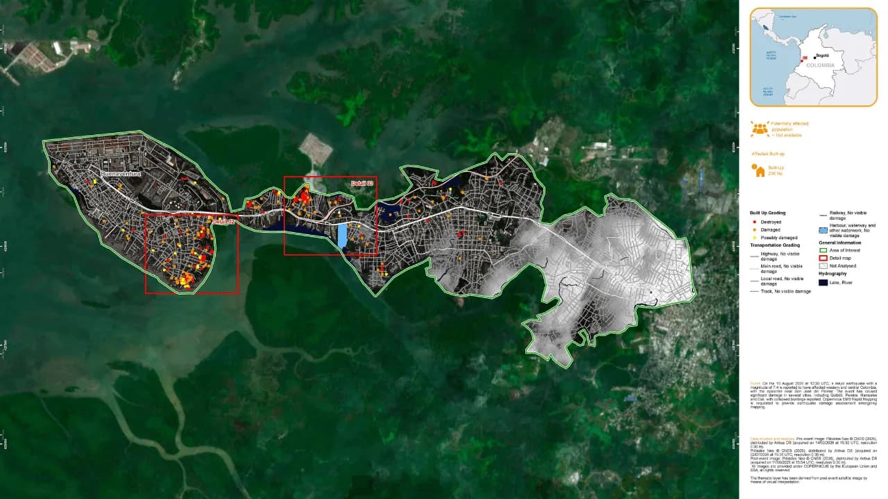 Cómo está usando la UNGRD la tecnología satelital para evaluar daños del terremoto en el país Cómo está usando la UNGRD la tecnología satelital para evaluar daños del terremoto en el país