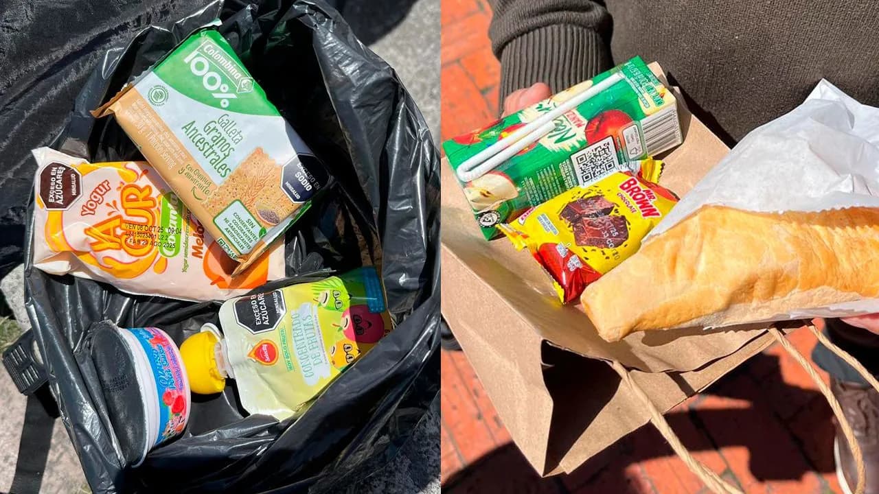 Foto de los refrigerios entregados a estudiantes Foto de los refrigerios entregados a estudiantes