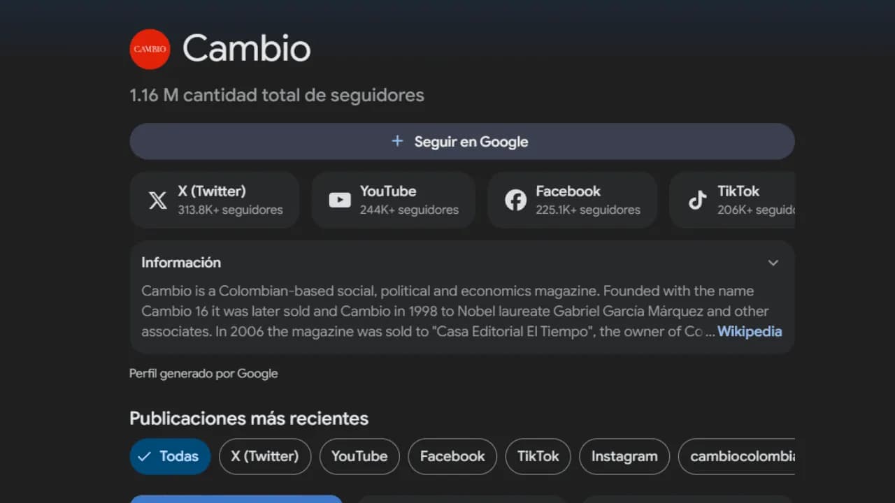 Google Discover CAMBIO Google Discover CAMBIO