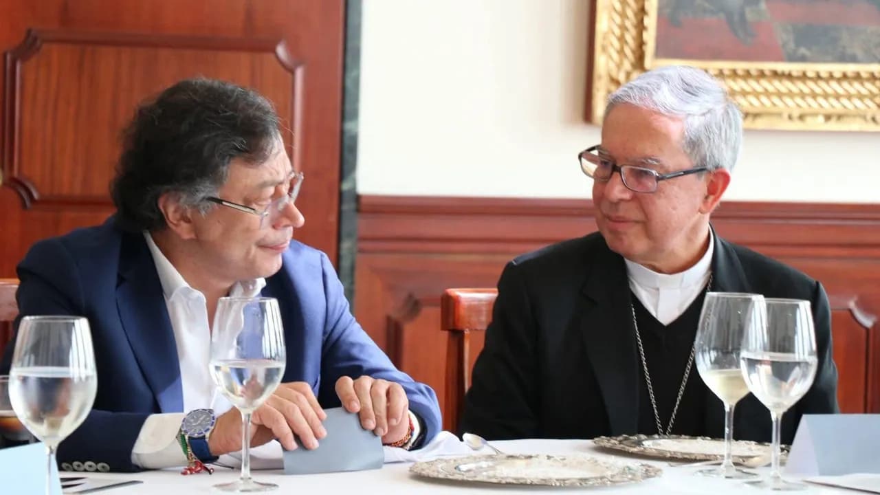 Petro con el cardenal Rueda Petro con el cardenal Rueda
