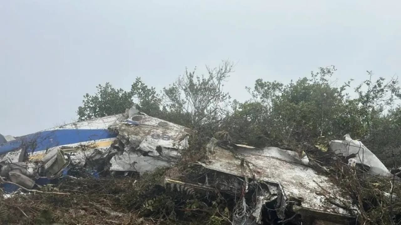 Avioneta accidentada Avioneta accidentada