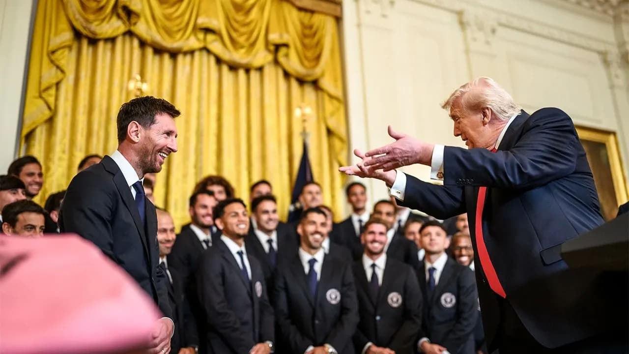 Messi y su encuentro con Trumo Messi y su encuentro con Trumo