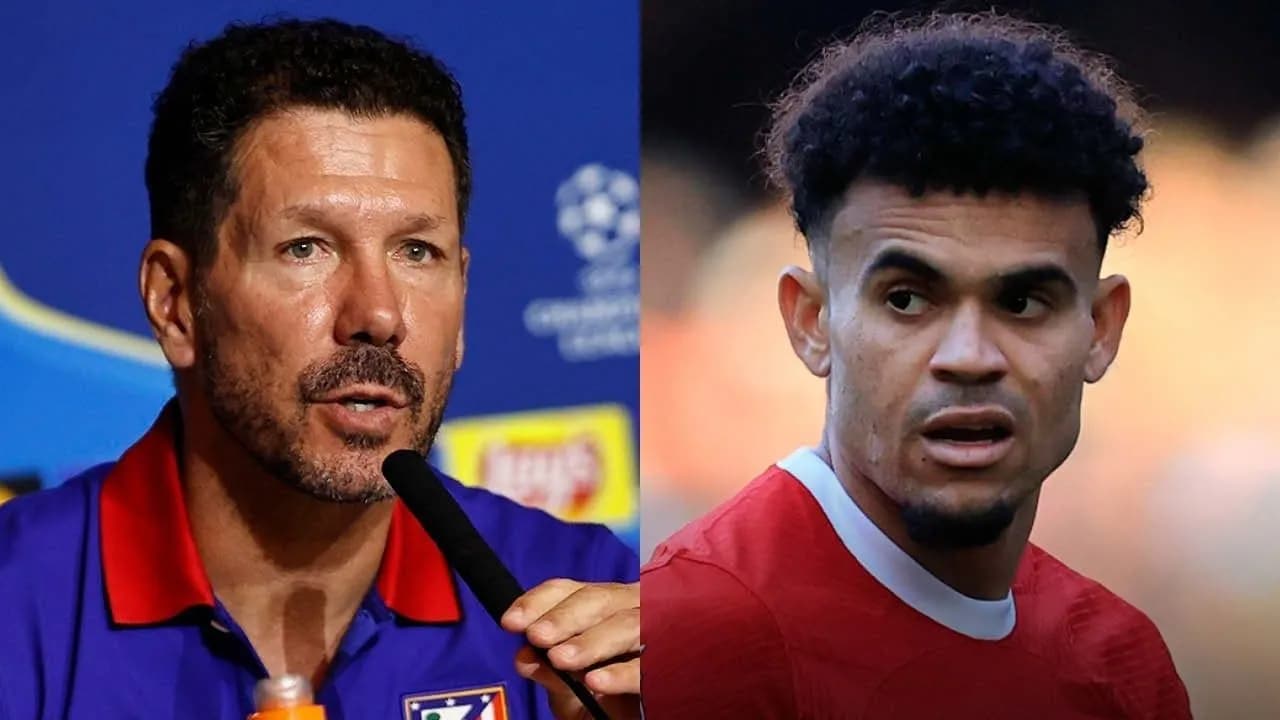 Simeone y Luis Díaz. Simeone y Luis Díaz.