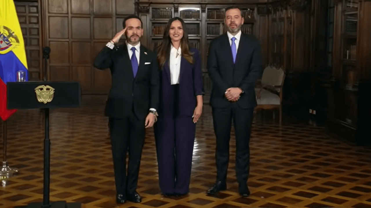 Abelardo de la Espriella, Carlos Fernando Galán y Clara Lucía Sandoval Moreno. Crédito: captura de pantalla.