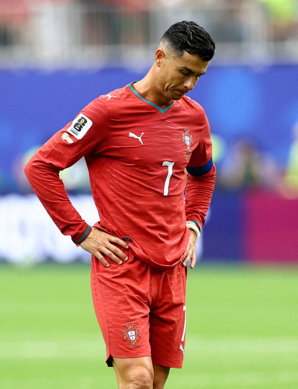 Cristiano Ronaldo en su frustrante debut contra Congo en el Mundial