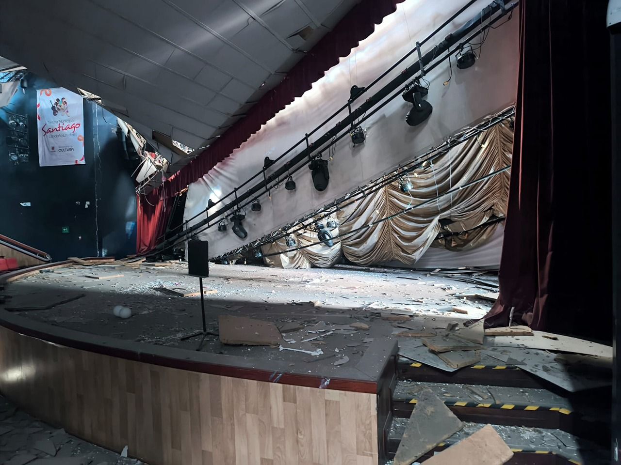 Museo de Arte de Pereira tras el terremoto de 7,4 del 10 de agosto. Créditos: Museo de Arte de Pereira