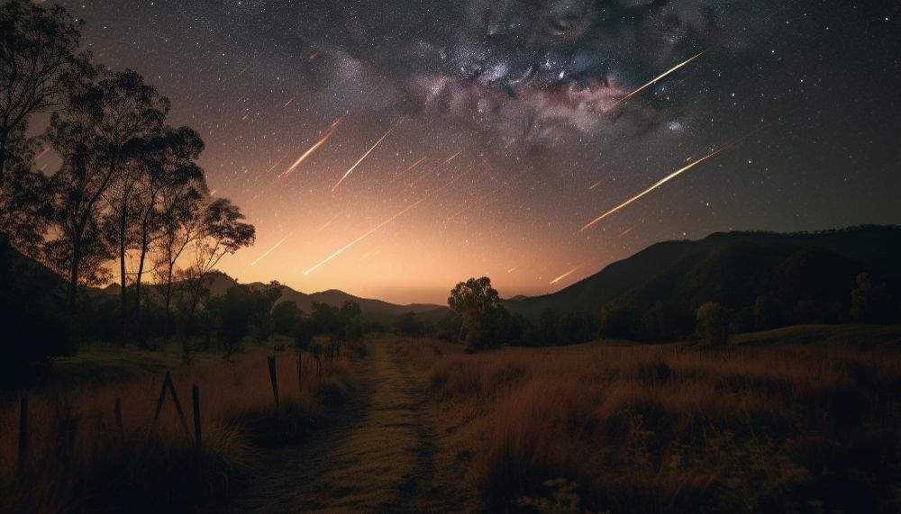 Estrellas fugaces, lluvia de meteoritos.