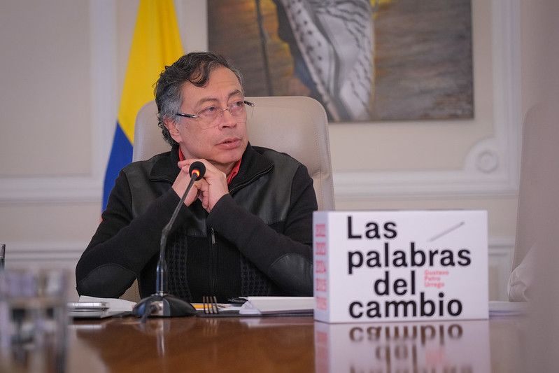 Gustavo Petro, durante un consejo de ministros. Crédito: Ovidio González - Presidencia