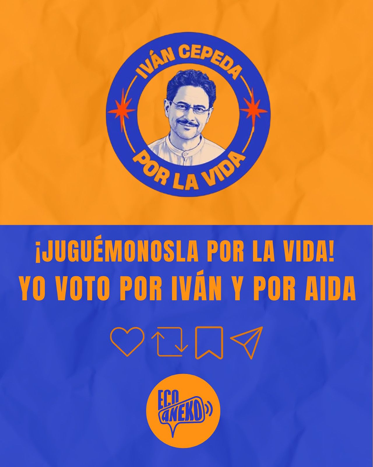 ¡Nos la jugamos por la vida! 🫰🏽Para el pueblo lo que es del pueblo ♥️Por Iván y por Aida 🌬️❤️.jpg