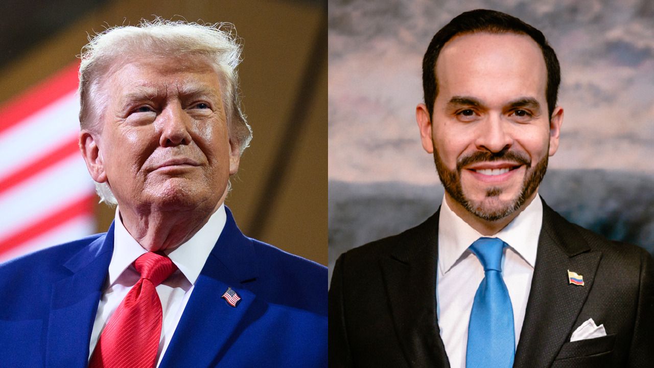 Donald Trump, presidente de Estados Unidos, y Abelardo de la Espriella, mandatario electo de Colombia que asume este viernes 7 de agosto en Cali. Foto: Casa Blanca – Defensores de la Patria.