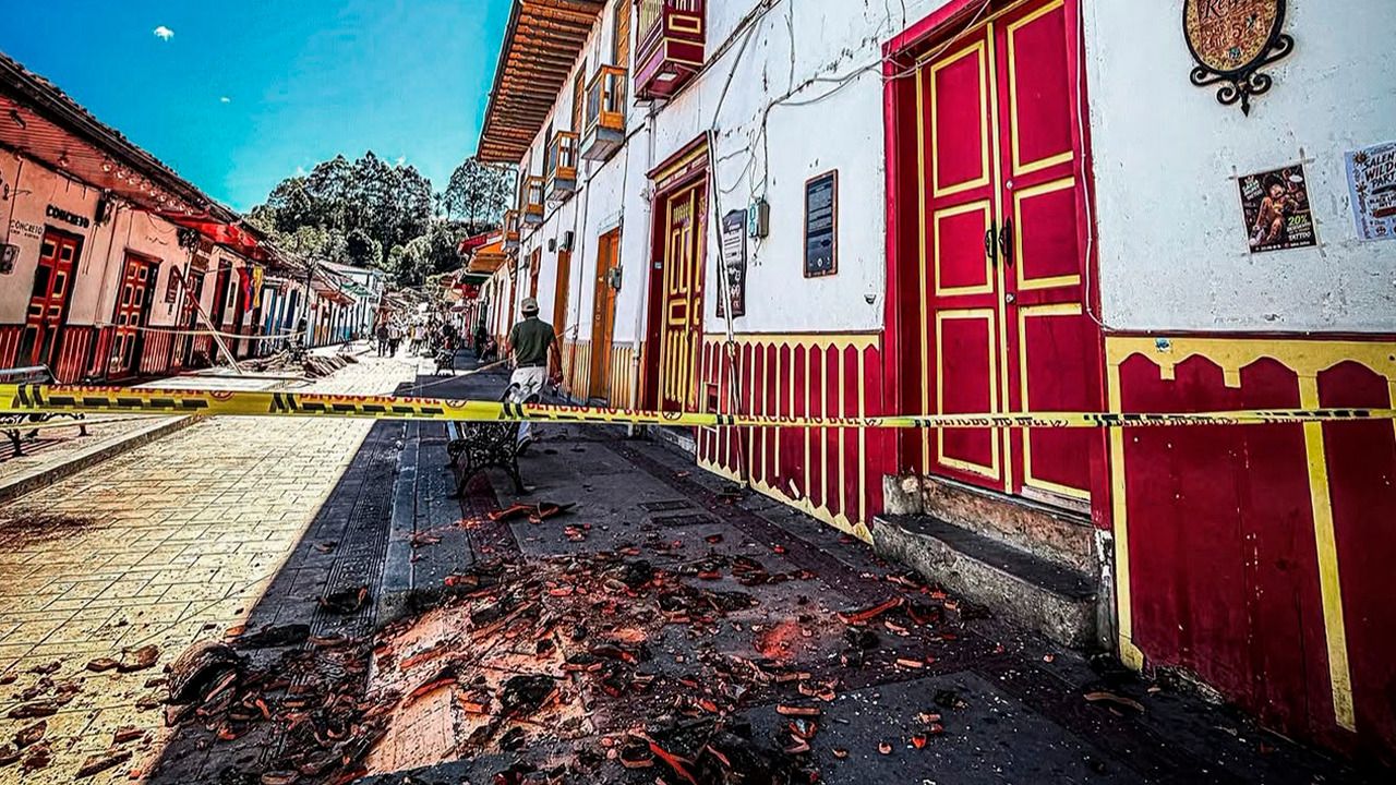 Daños en Salento tras el terremoto del 10 de agosto. Créditos: Alcaldía de Salento
