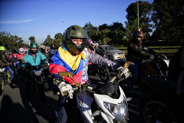 Foto de referencia de protestas de motociclistas
