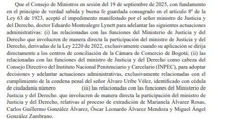 Decreto de nombramiento de Armando Benedetti