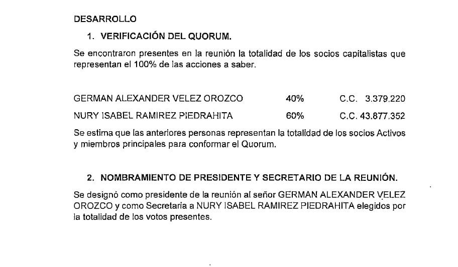 Germán Vélez Orozco, accionista de Mascampo SAS