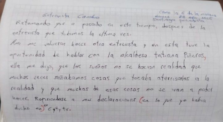 Carta Luis Muñoz entrevista CAMBIO