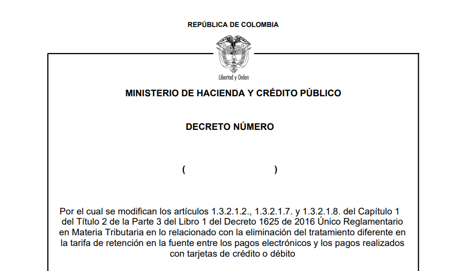 Decreto Pagos digitales