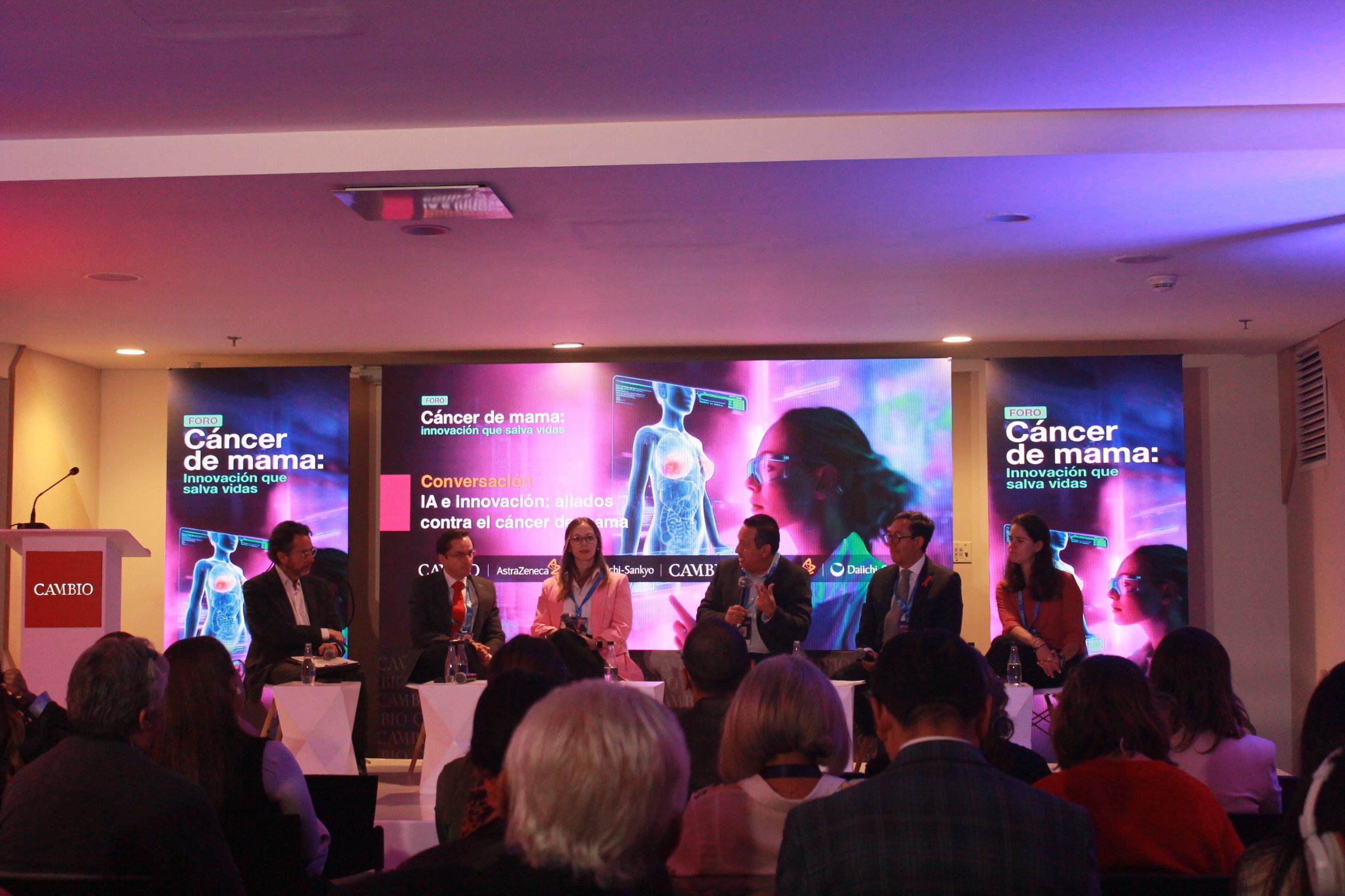 ‘Conversación IA: un aliado contra el cáncer de mama’, del foro ‘Cáncer de mama: innovación que salva vidas’ organizado por CAMBIO, AstraZeneca y Daiichi Sankyo