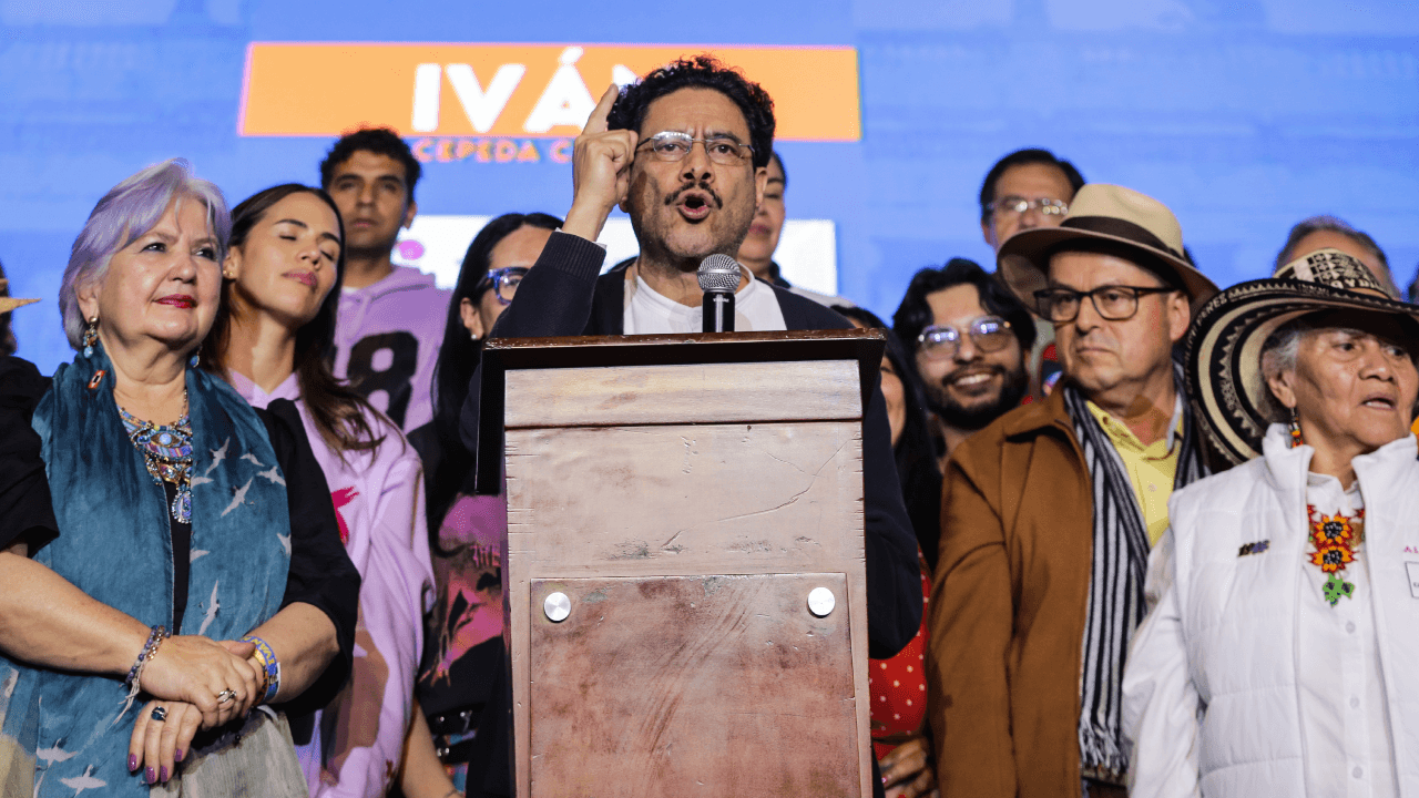 Iván Cepeda Castro en el cierre de su campaña presidencial 1