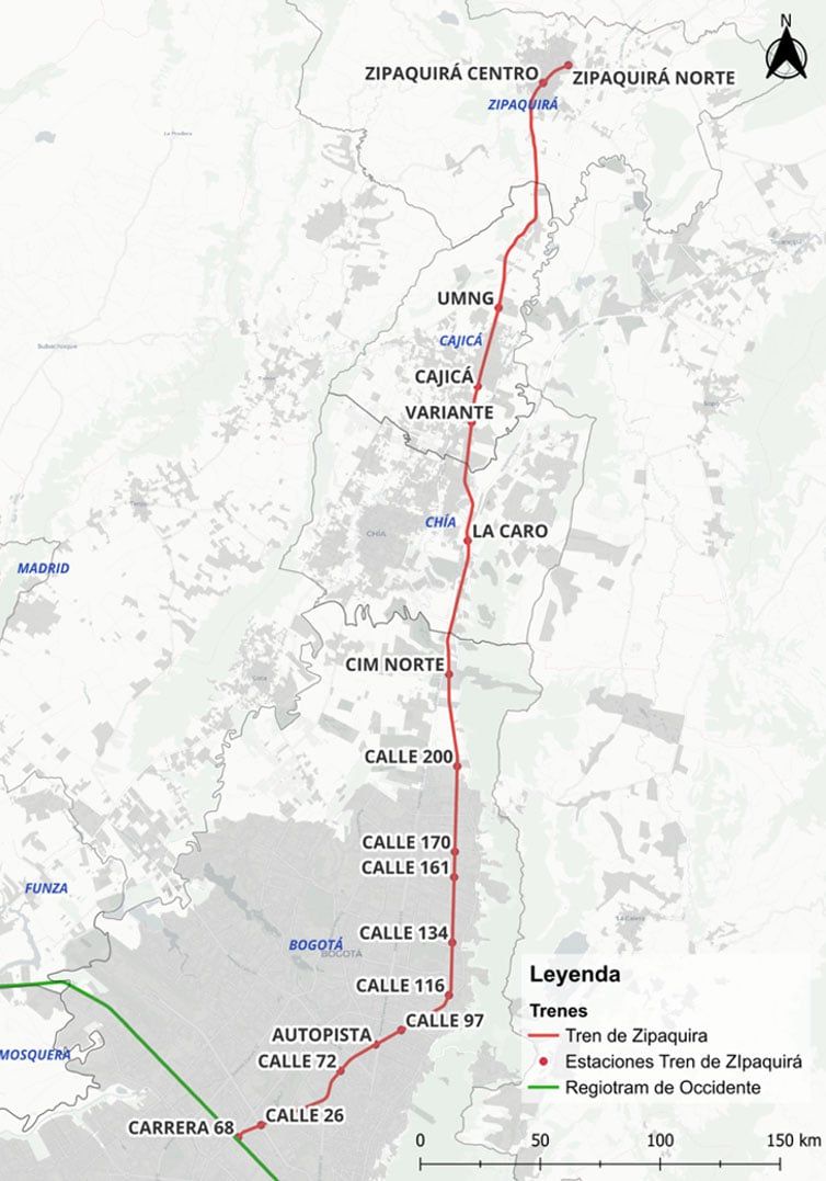 Tren de Zipaquirá - estaciones