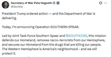 Trino del secretario Hegseth