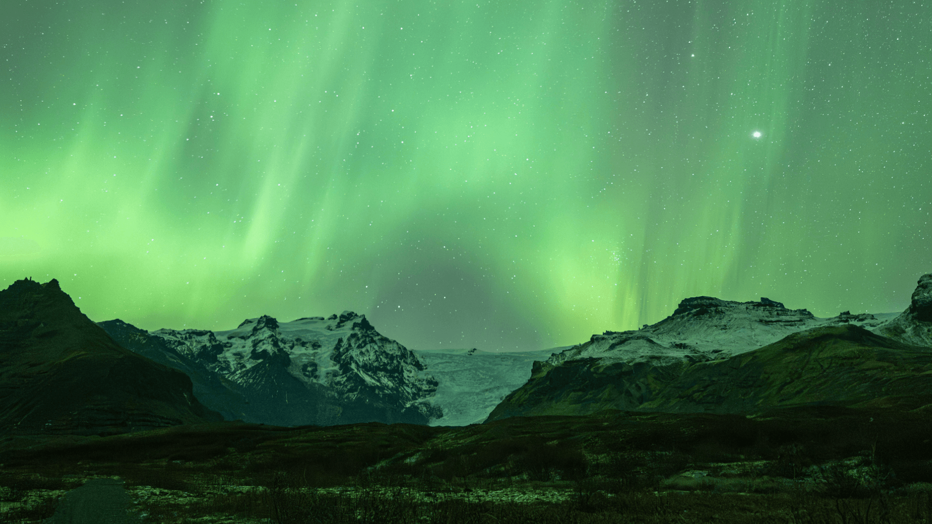 Aurora boreal en Islandia.