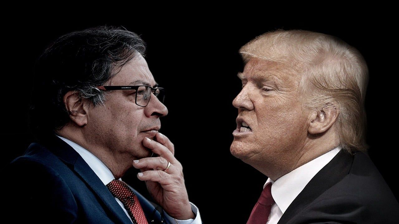 El presidente de Colombia, Gustavo Petro; el presidente de Estados Unidos, Donald Trump.