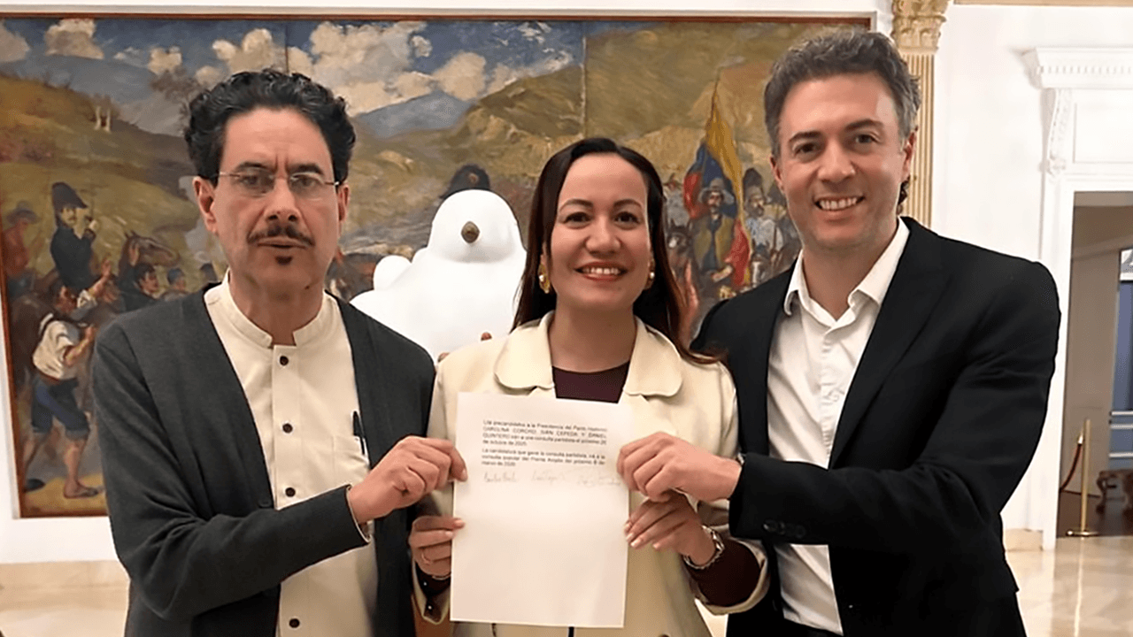 Iván Cepeda, Carolina Corcho y Daniel Quintero.