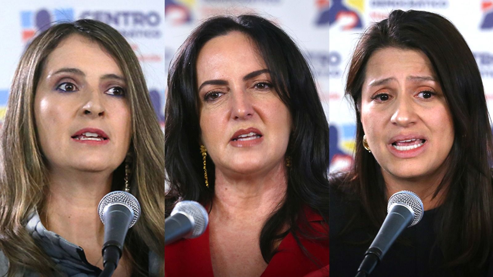 Paloma Valencia, María Fernanda Cabal y Paola Holguín.