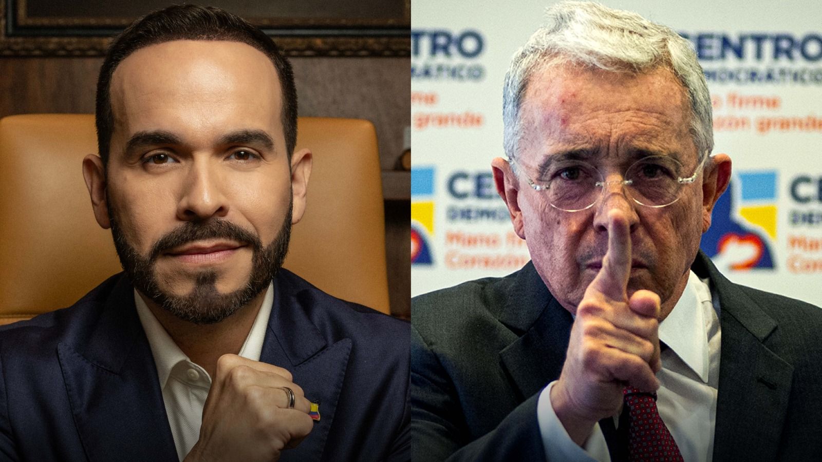 Abelardo de la Espriella y Álvaro Uribe Vélez.