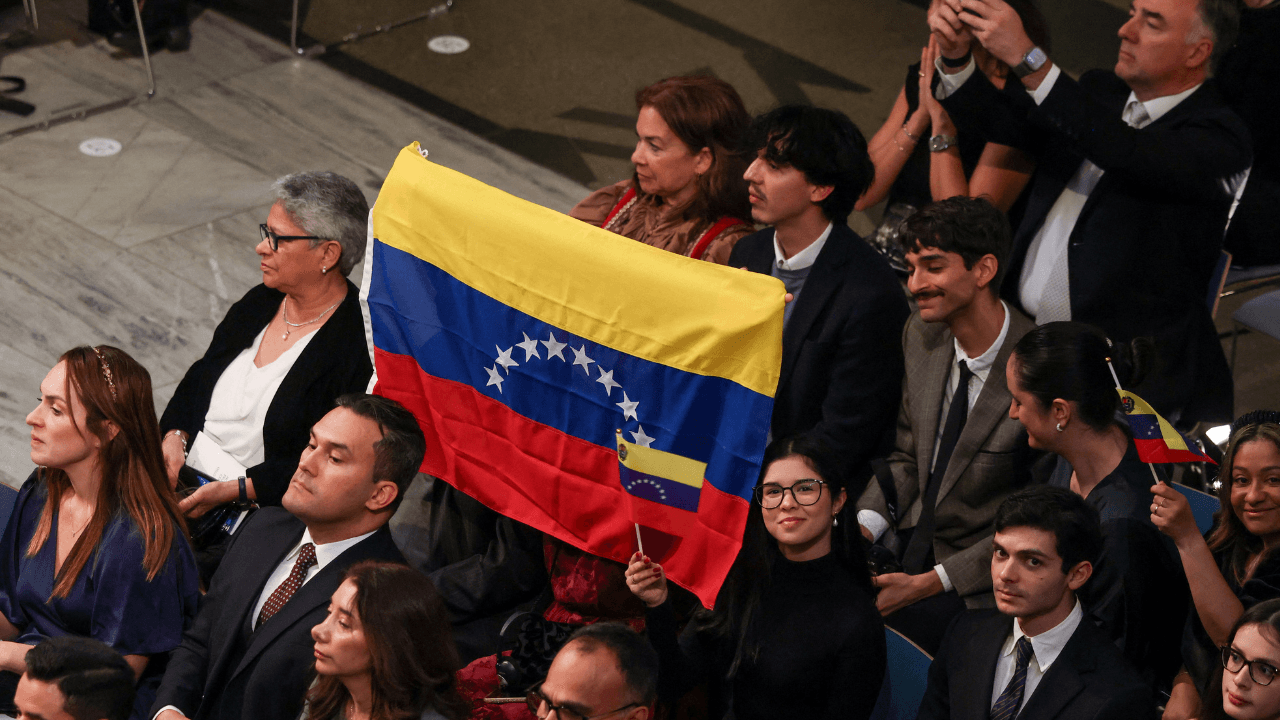 Ceremonia de entrega del Nobel a María Corina Machado