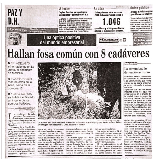 recorte periodico escombrera