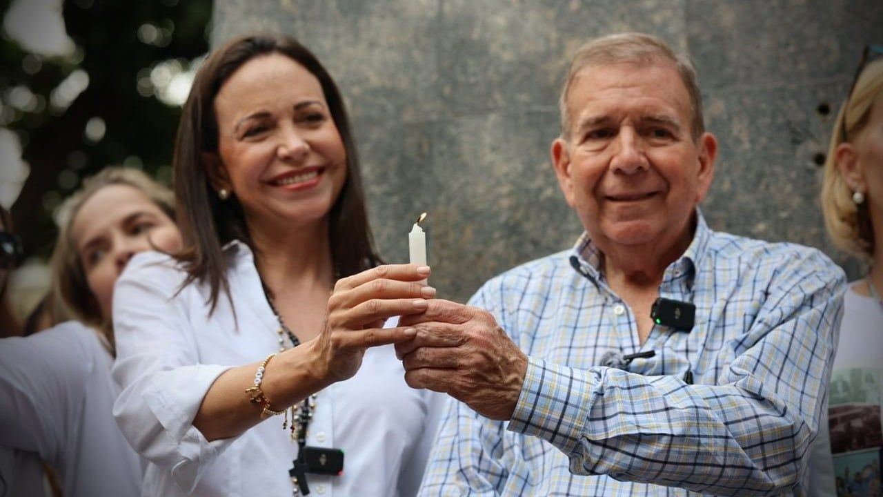 en una imagen durante la campaña electoral en 2024 en Venezuela.