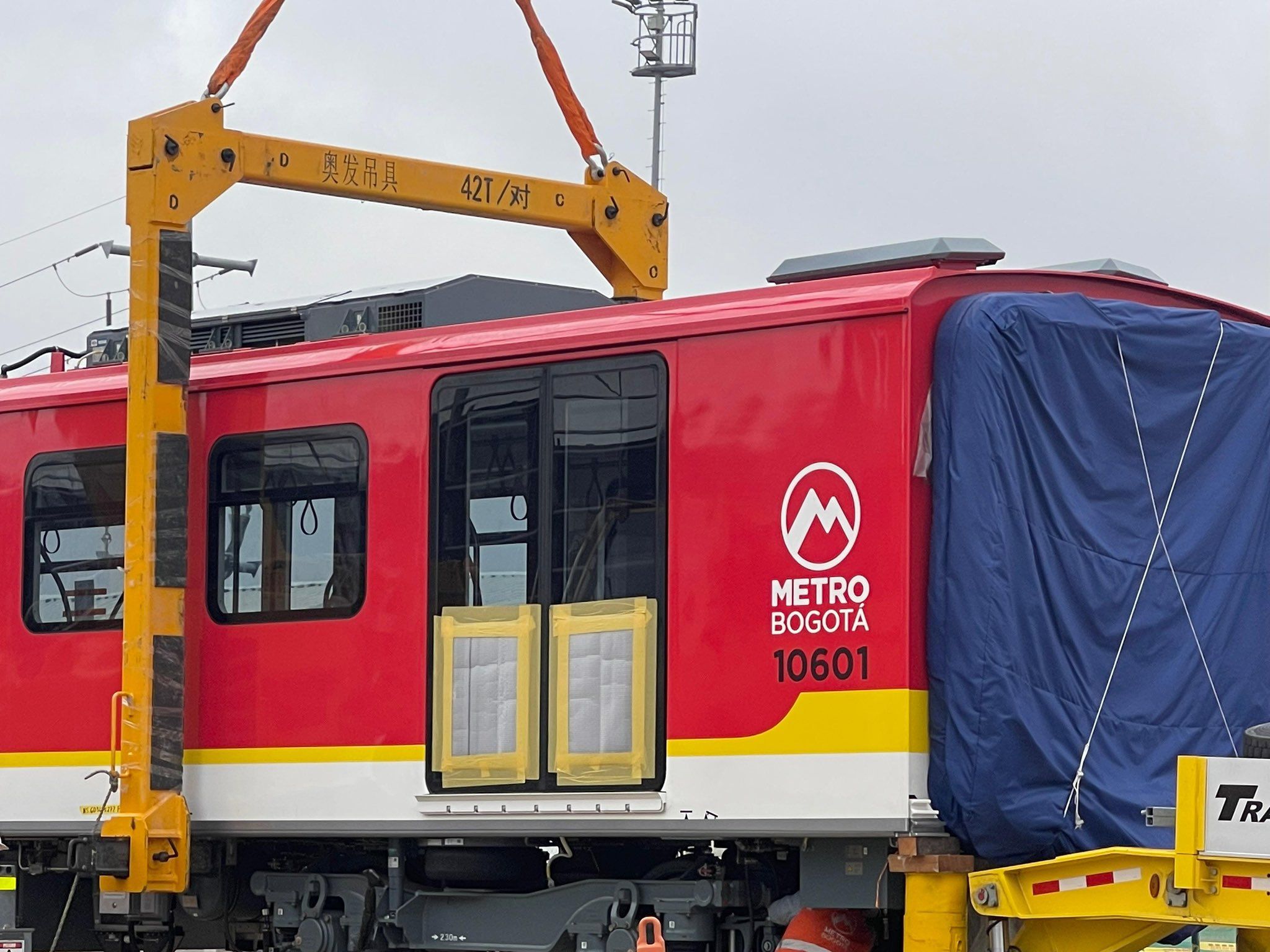 El quinto tren del Metro de Bogotá. Créditos: Cuenta de X de Carlos Fernando Galán