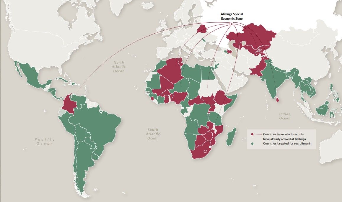 Mapa países Alabuga program
