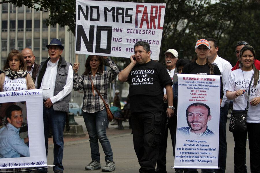 Marchas contra secuestros. Créditos: Colprensa