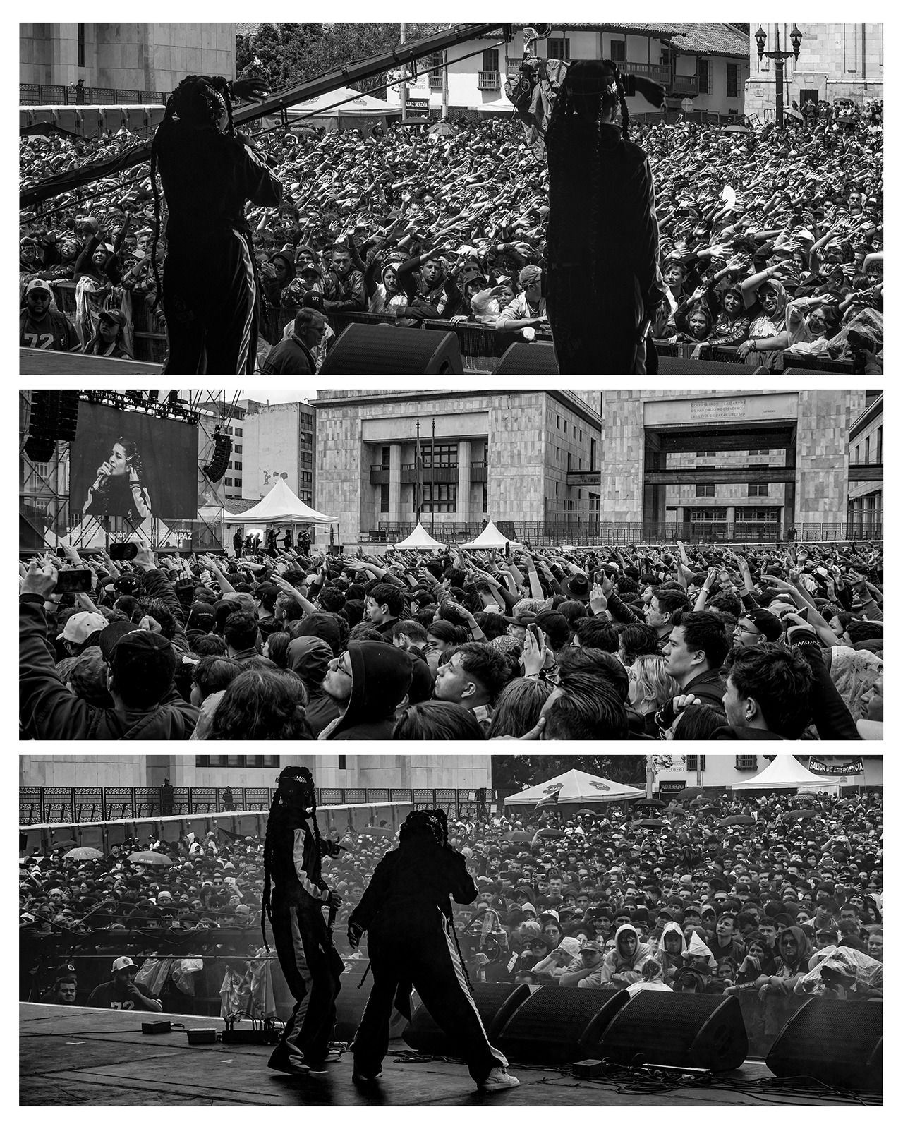 Motilonas Rap en la Plaza de Bolívar en Bogotá.