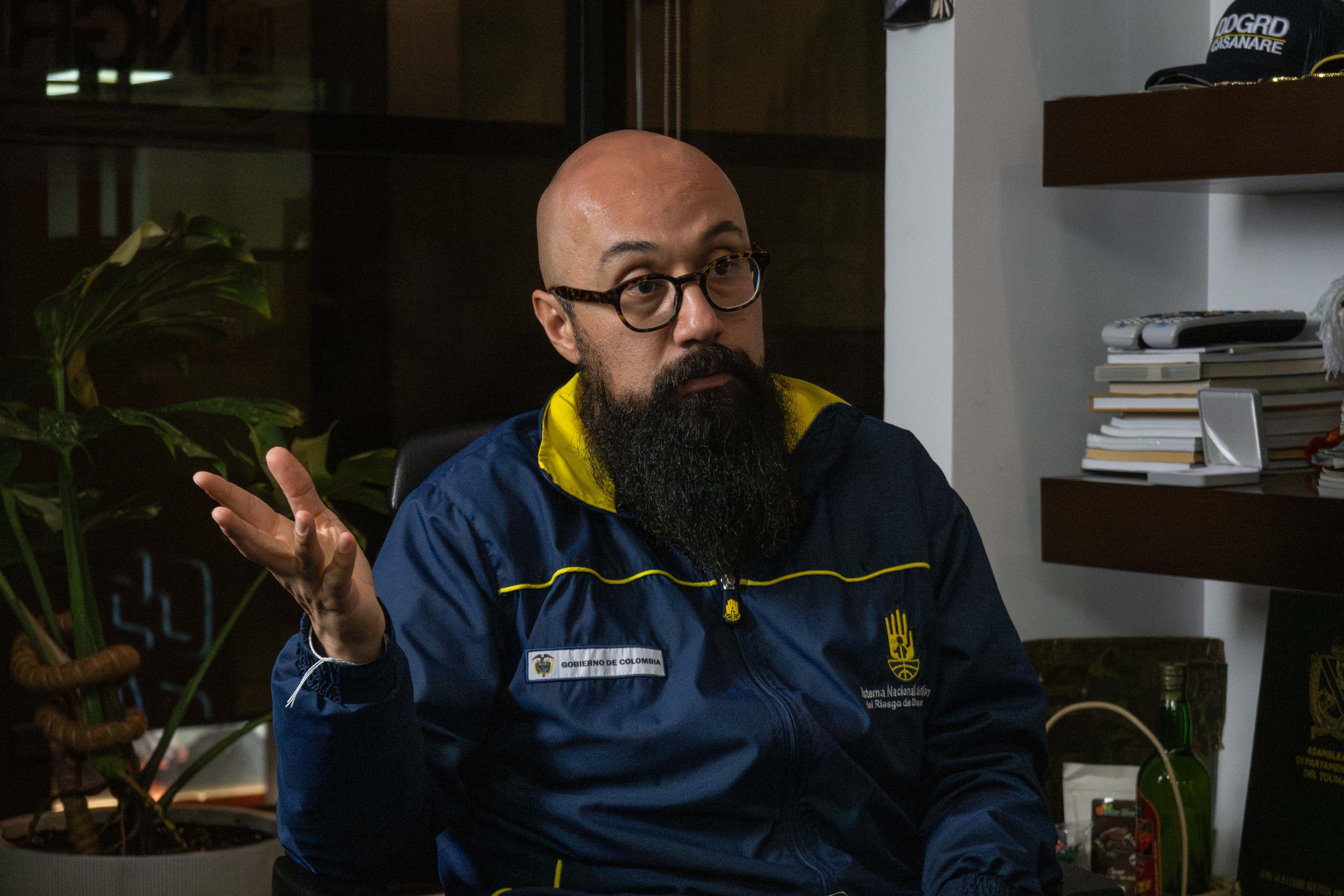 Carlos Carrillo, director de la Unidad Nacional para la Gestión del Riesgo de Desastres. Créditos: Pablo David.